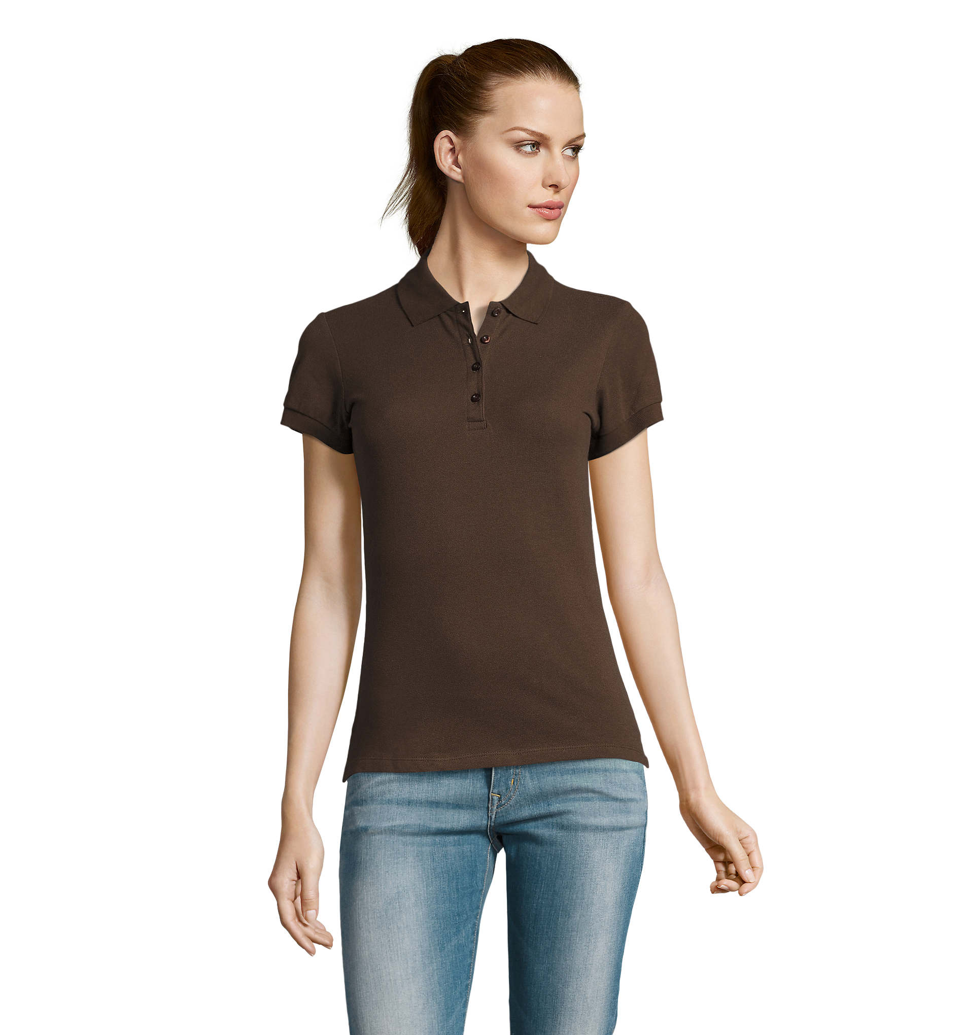 Polo publicitaire coton femme 170g - PASSION Chocolat 1